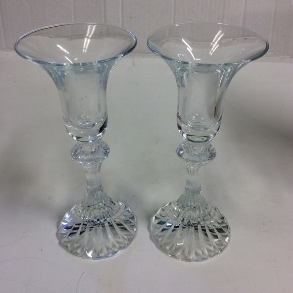 Mikasa “The Ritz” Crystal Candleholders Set of 2